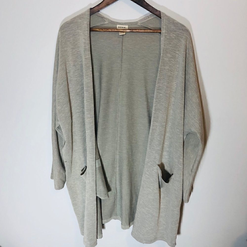 DONNI ✅Ribbed Sweater Coat